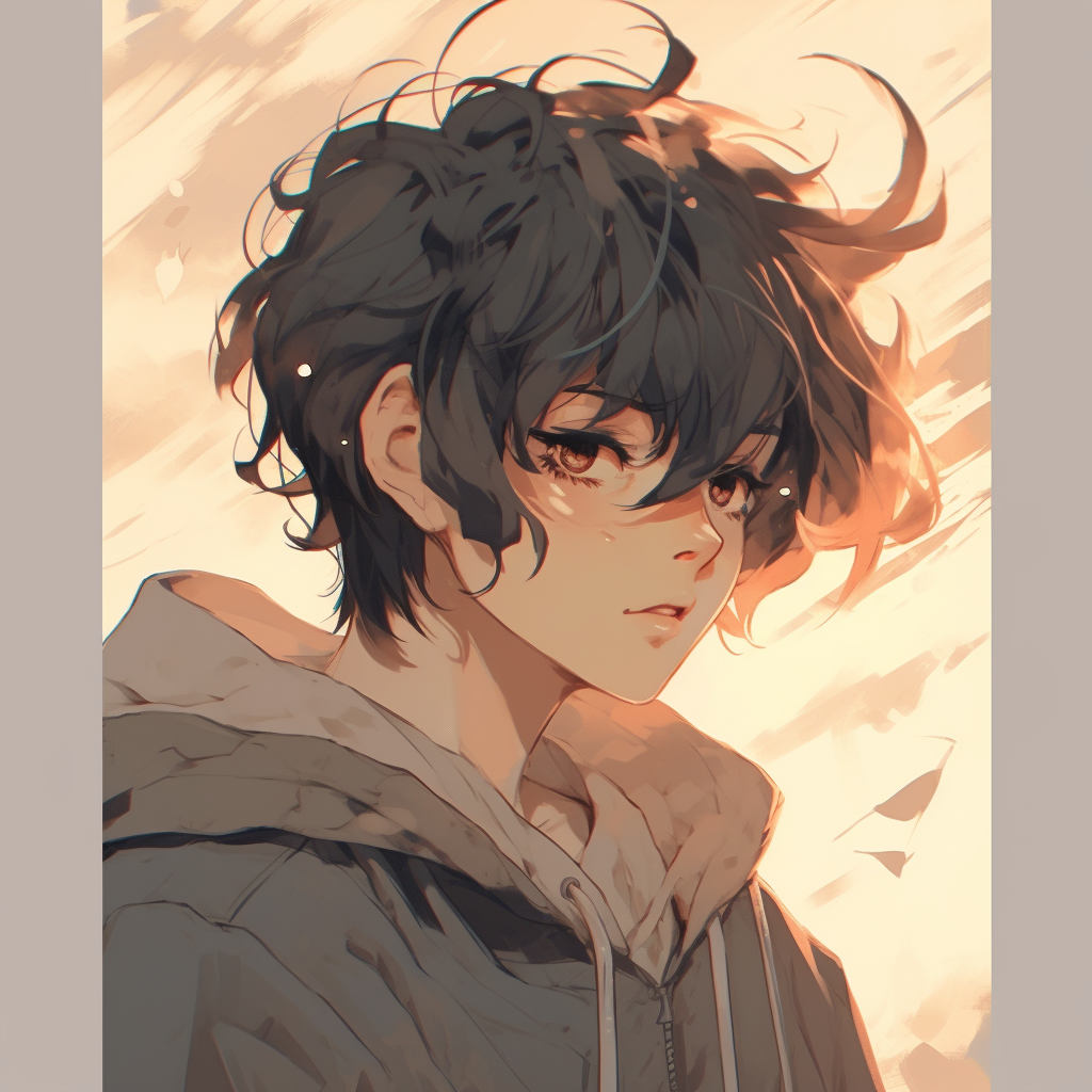 Classic anime portrait featuring warm tones and clean, precise lines. creative anime aesthetic pfp ideas
