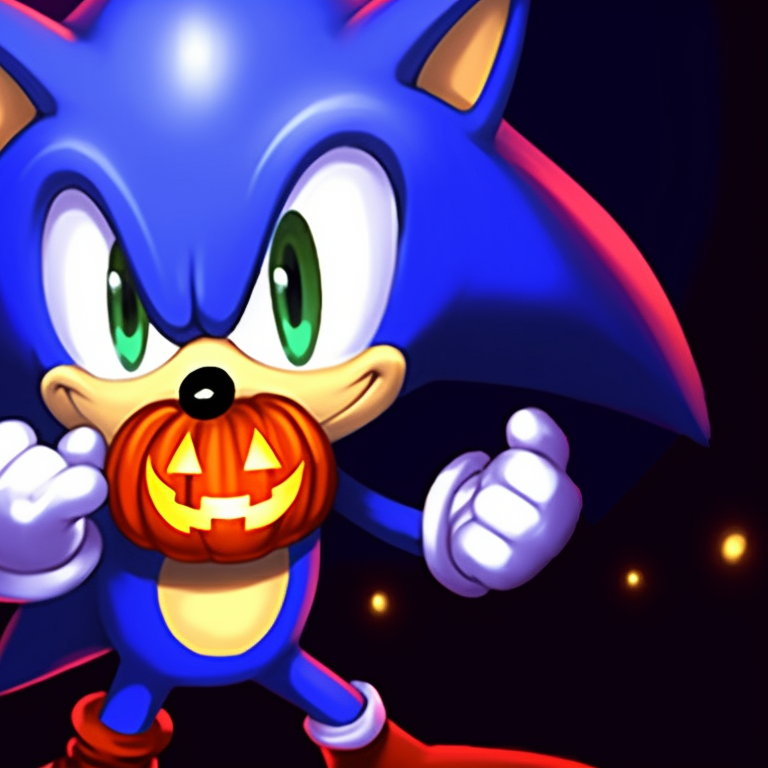 Sonic and Tails in Halloween costumes, vivid colors and playful expressions. matching sonic and tails halloween pfp pfp for discord.
