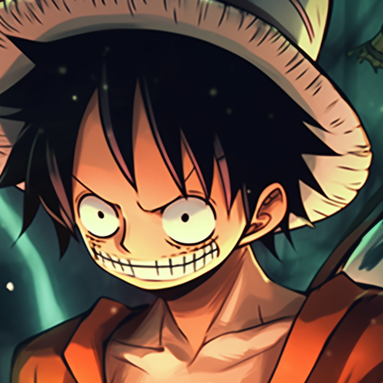 Zoro and Luffy in middle of an action scene, dynamic poses and dark colors vibrant luffy and zoro halloween theme pfp pfp for discord.