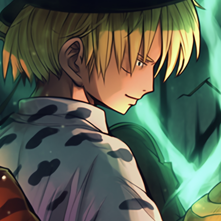 Zoro and Luffy in middle of an action scene, dynamic poses and dark colors vibrant luffy and zoro halloween theme pfp pfp for discord.