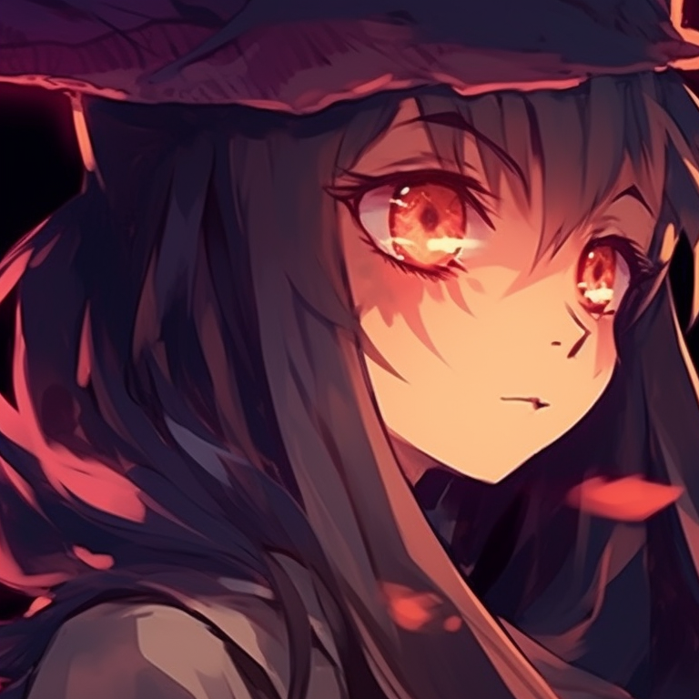 Two characters, spectral design, striking contrast between dark and bright colors. best matching anime couple pfp halloween theme images pfp for discord.