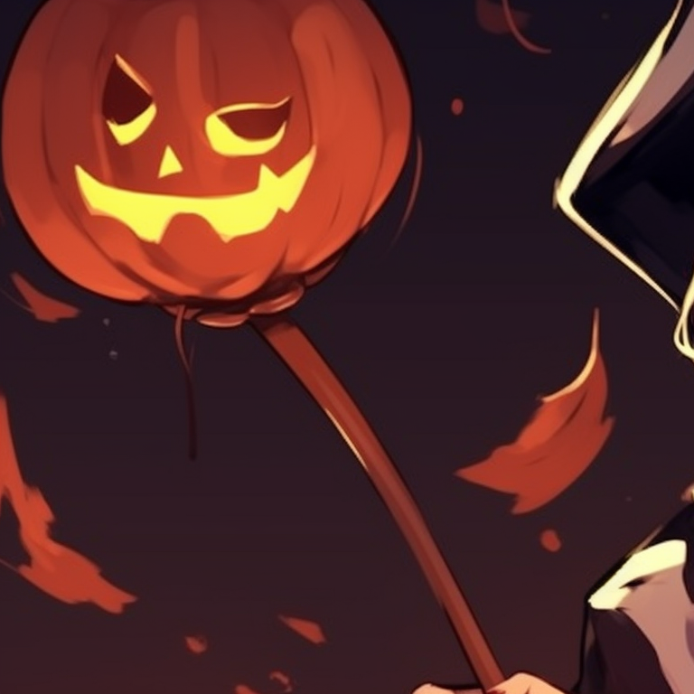 Two witch characters in matching costumes, detailed with cobweb patterns. halloween matching pfp in pop culture pfp for discord.