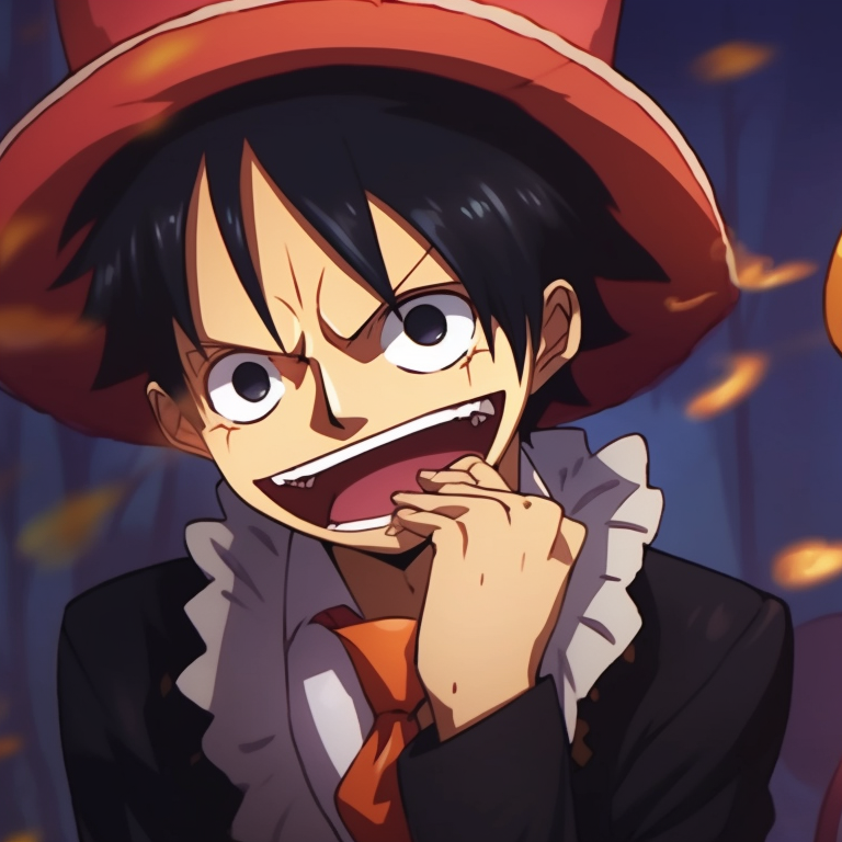 Luffy and Nami in an adventurous scene, with eerie Halloween decorations and detailed expressions. anime characters matching pfp pfp for discord.