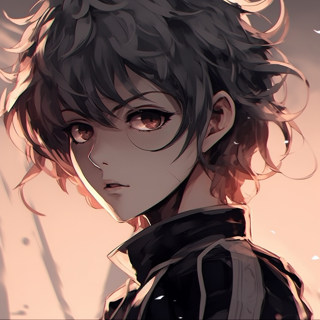 Monochrome anime character with sharp contrasts and rich details. high quality anime pfp – aesthetic choices