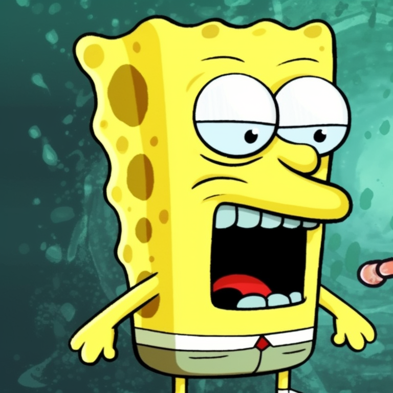 Two best friends, using the art style's simplicity and humor, hands interlocking. spongebob character matching profile pictures pfp for discord.