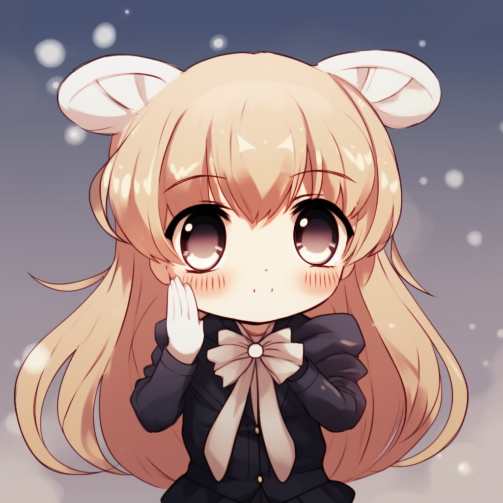 Cute version of Sailor Moon, detailed linework and pastel color palette. character-based cute pfp anime