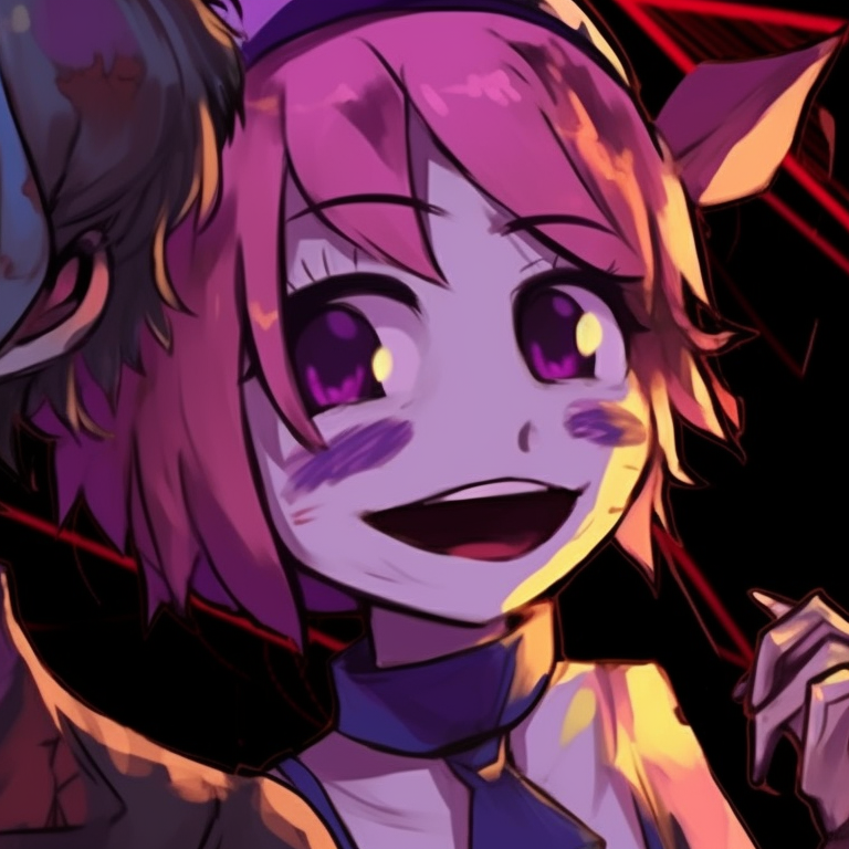 Close-up of two FNAF characters, vibrant colors with high contrast. fnaf matching pfp character pairing pfp for discord.