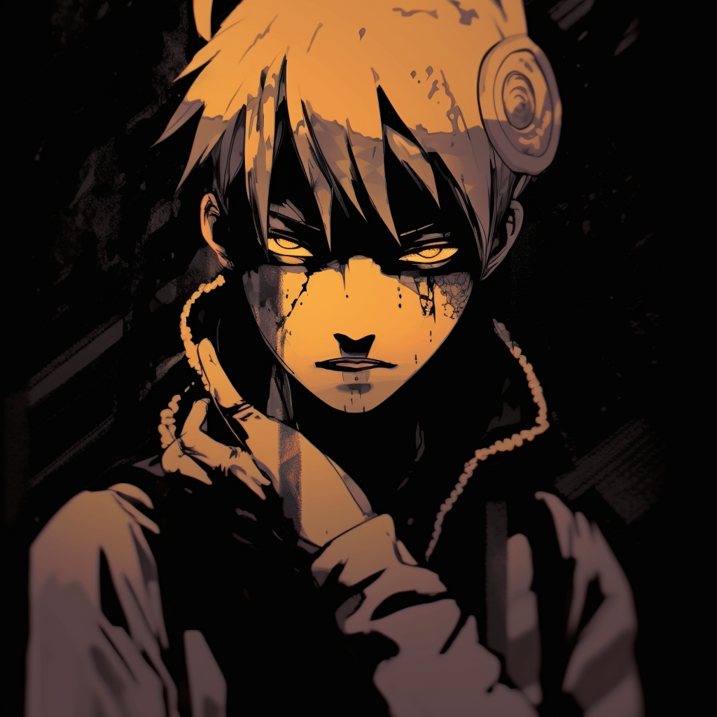 Monochrome Tokyo Ghoul's Kaneki, grunge effect with red accents. exceptional anime grunge pfp for guys