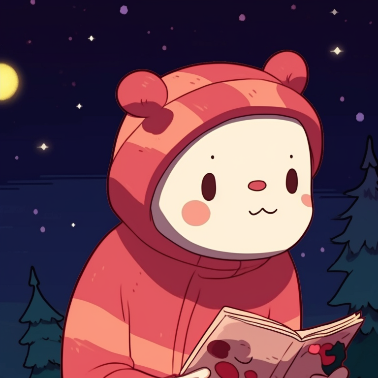 Two characters, vintage Christmas backdrop with a frosted window, intense colors. unique matching retro aesthetic cartoon pfp christmas themes pfp for discord.