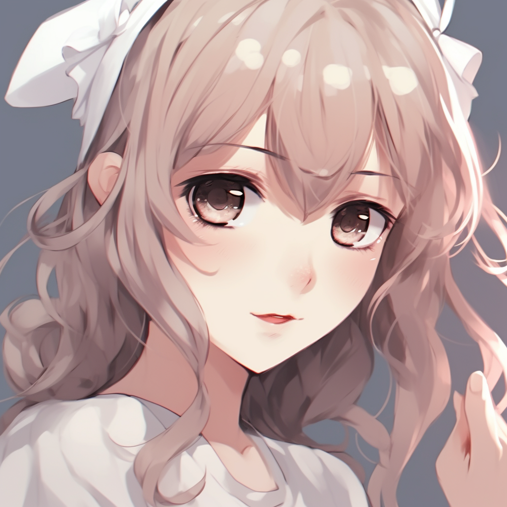 Anime avatar featuring a girl exemplifying classic elegance with her detailed, intricate hairstyle and accessories. classy anime girl pfp pfp for discord.