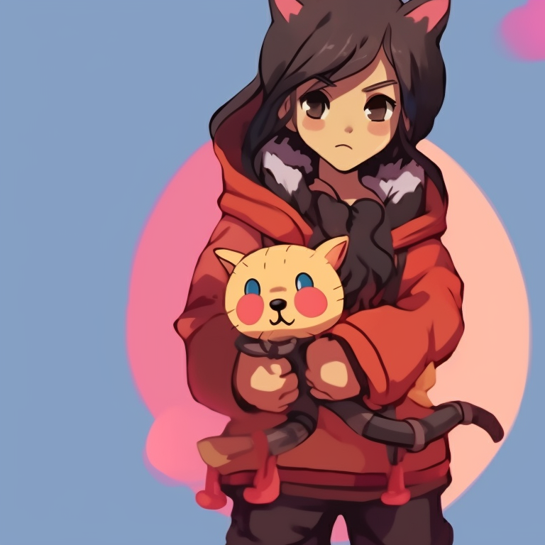 Two characters in warrior outfits, bold lines and vivid colors, weapons crossed. innovative pfp cartoons for matching styles pfp for discord.