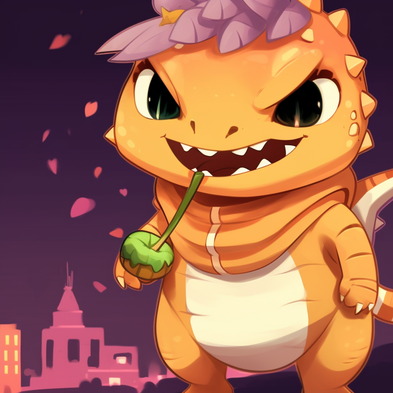A charming pair of dinosaurs dressed in Halloween-themed attire, rendered in bright, cheerful colors, featuring a moonlit skyline in the background. adorable dino matching pfp halloween theme pfp for discord.