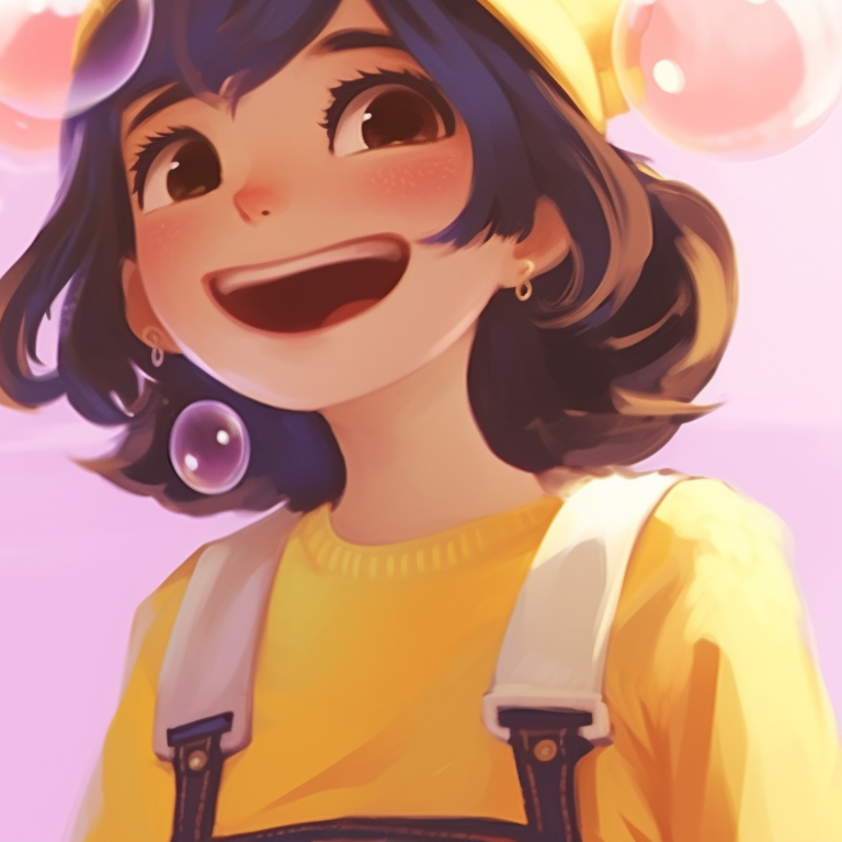 Double shot of characters, striking contrasts and playful moods, causing a ripple of loud laughs. laugh out loud girl matching pfp pfp for discord.
