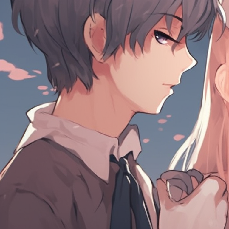 Two characters ready for a competition, cool colors and stark background. fun matching anime pfp pfp for discord.