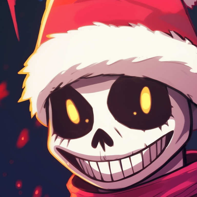 Profile pictures of Error Sans in vibrant Christmas outfits and muted background colors. matching pfp set with error sans christmas theme pfp for discord.