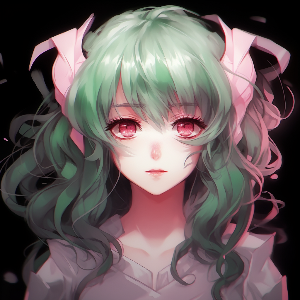 Portrait of a modern anime girl, detailed hairstyle and intricate accessory details modern girl anime pfp