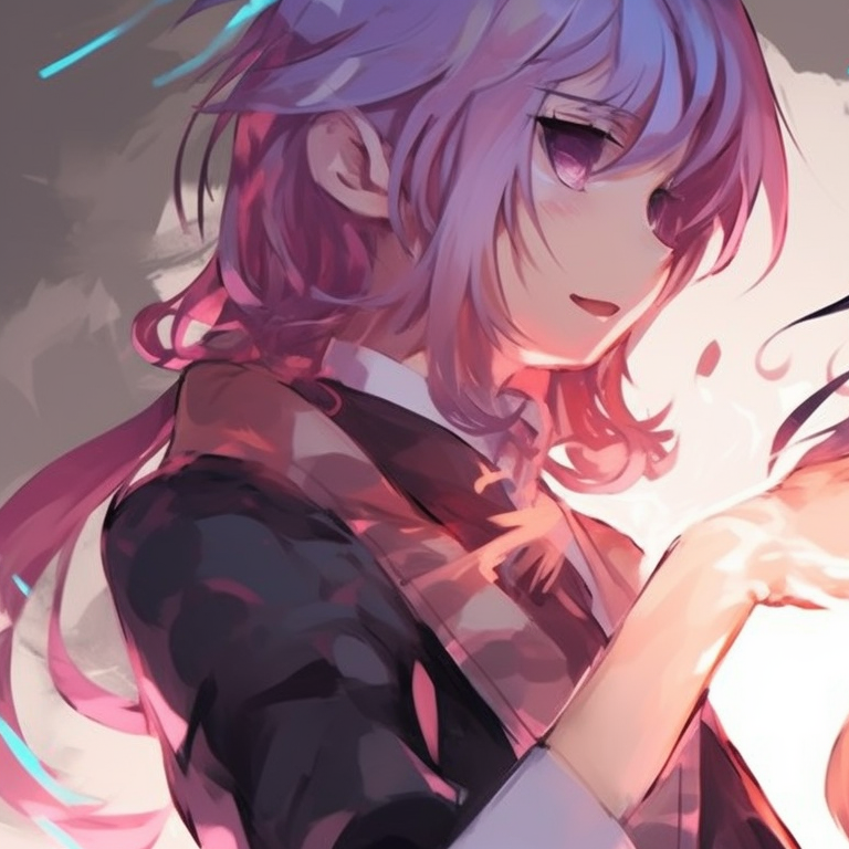 Two female characters, soft blushes and pastel details, sharing a secret. best matching pfp selections for best friends pfp for discord.