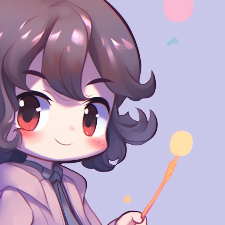 Two characters in adorable matching outfits, round features and bright colors. cute matching pfp for besties pfp for discord.