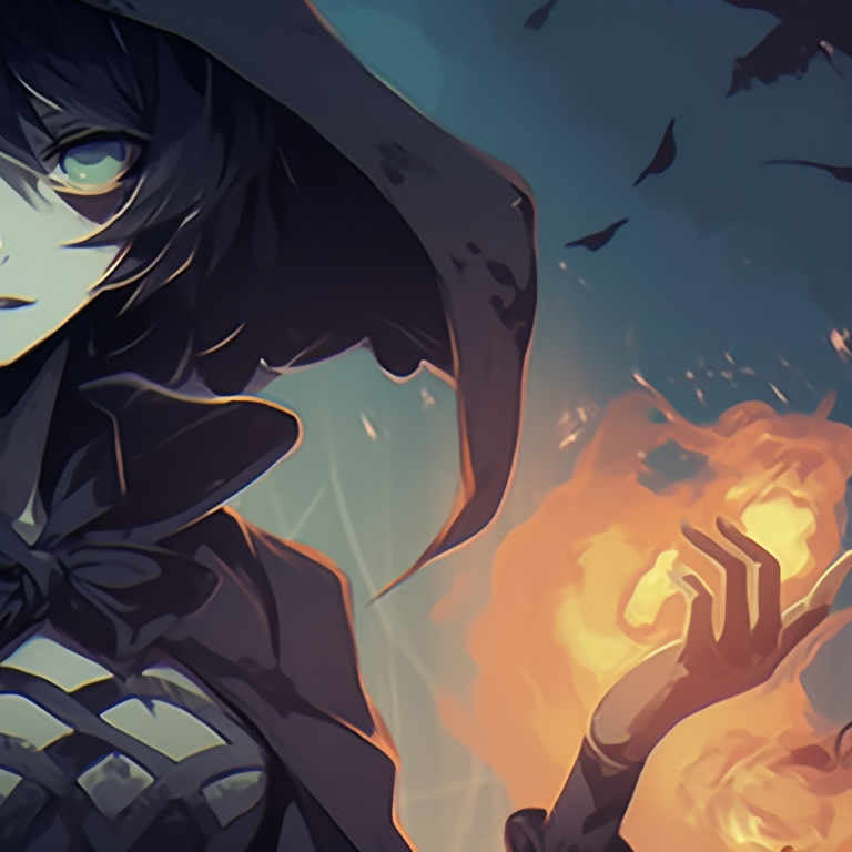 Two characters emerging from Jack-o'-lanterns, festive colors with heavy shading. find your perfect non anime halloween matching pfp pfp for discord.