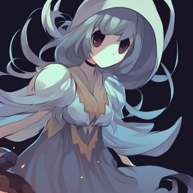 Two characters in cute matching costumes, saturated colors and kawaii style, carrying trick-or-treat bags. seasonal matching aesthetic halloween pfp pfp for discord.