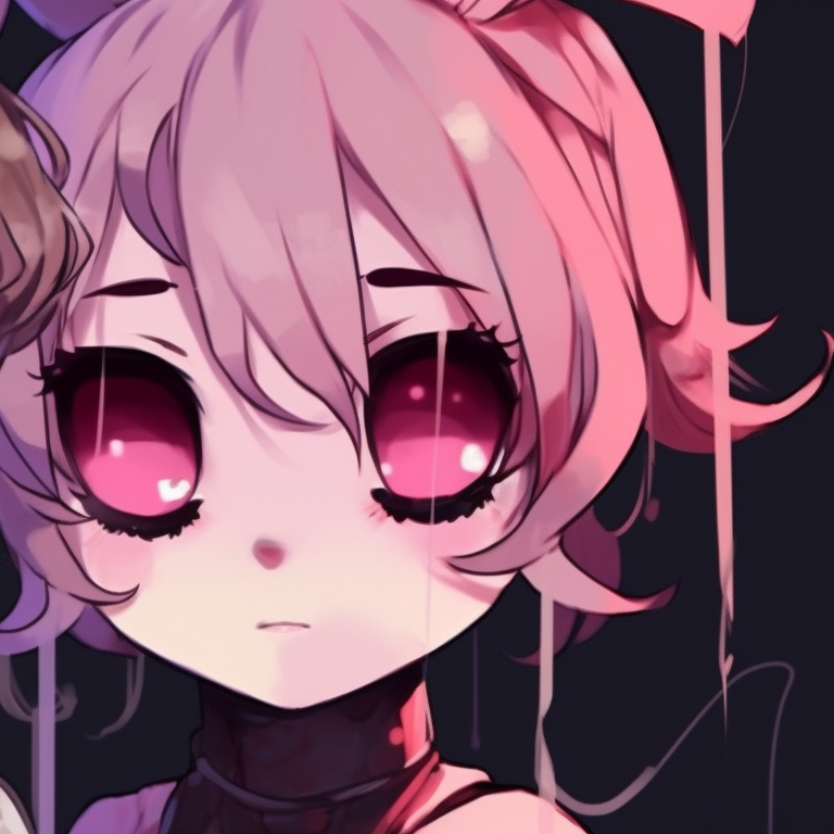 Two characters, sharp lines and dark tones, standing apart with eyes meeting. awesome fnaf pfps to match pfp for discord.