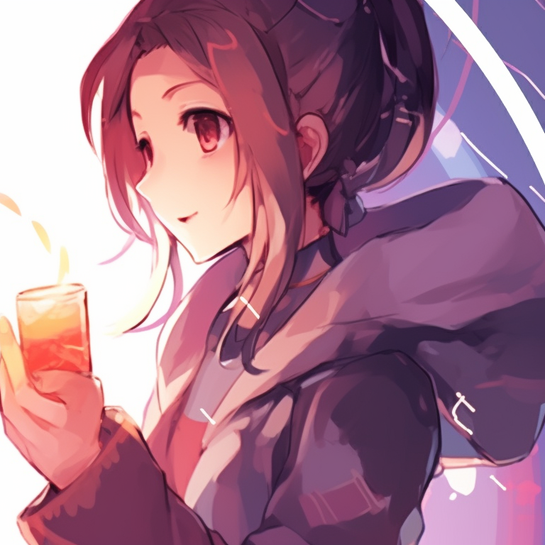 Two characters, unique yet synchronized attire, intricately designed backgrounds. synchronized anime icons for 2 friends pfp for discord.