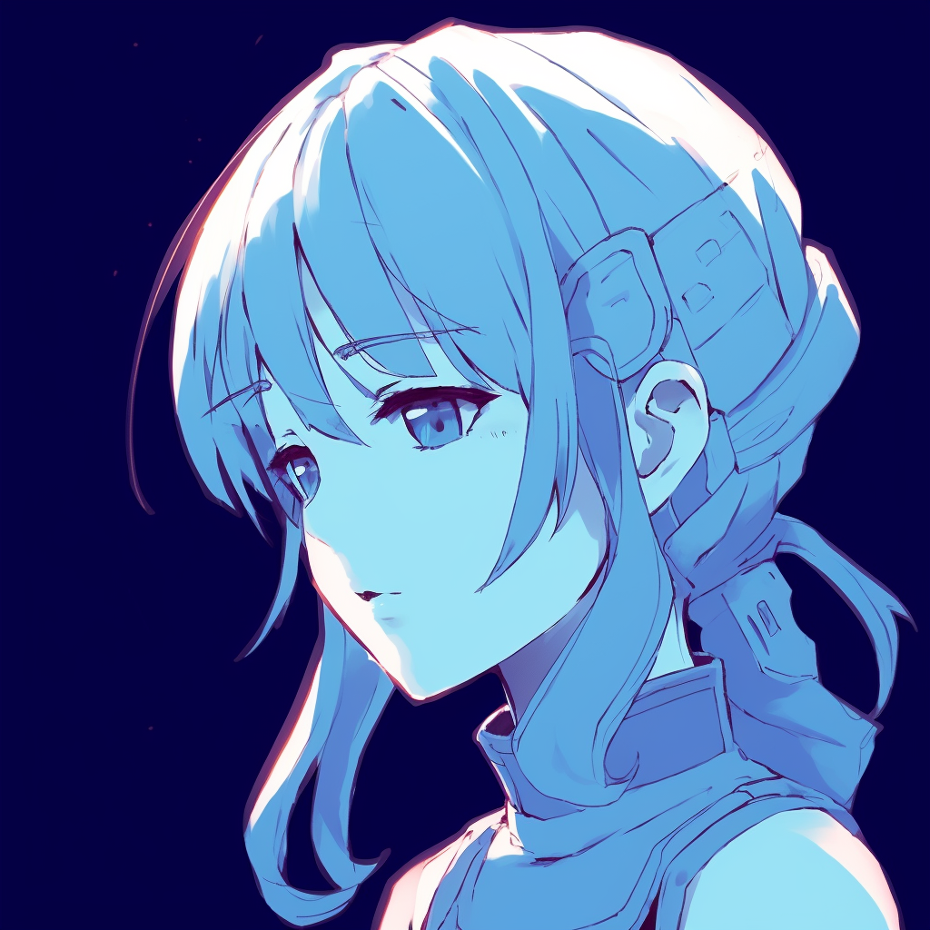 Ethereal artistic rendition of Rei Ayanami, focusing on her unique aura, soft hues of light blue. light blue anime pfp