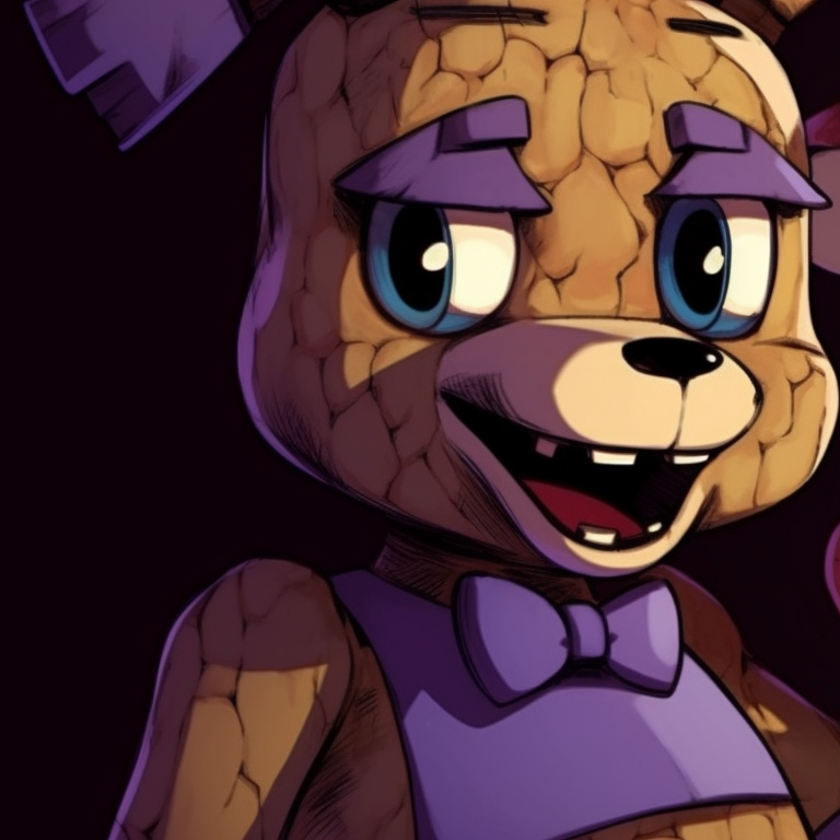 Two characters in the pizzeria setting, vibrant details and playful atmosphere. unique combinations for fnaf matching pfp pfp for discord.