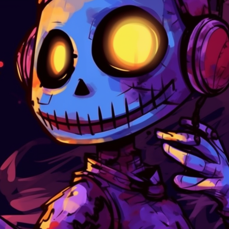 Two FNAF characters, softer hues and relaxed poses, illuminated by the soft moonlight. matching fnaf halloween profile images pfp for discord.