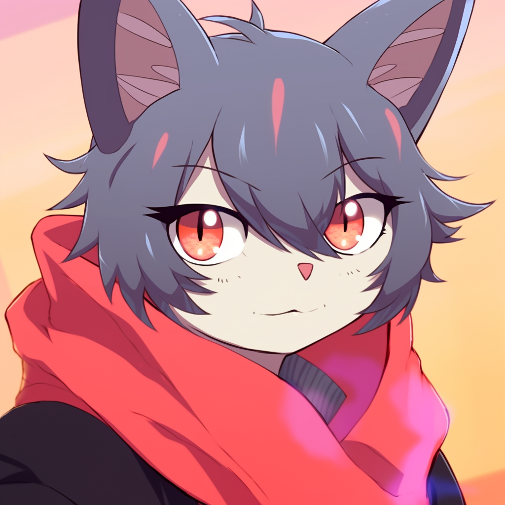Anime Cat Boy with soft smile, rendered with pastel shades and soft details. adorable anime cat boy pfp