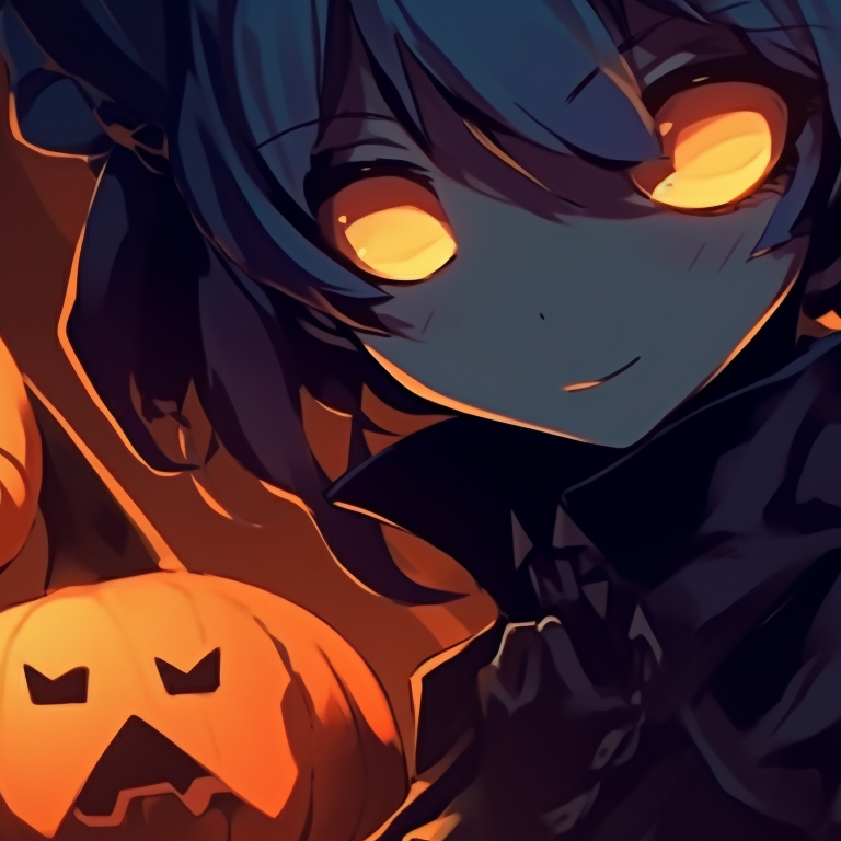 Two characters framed against a full moon, using a Halloween color palette, their capes fluttering dark matching pfp halloween theme heroes pfp for discord.