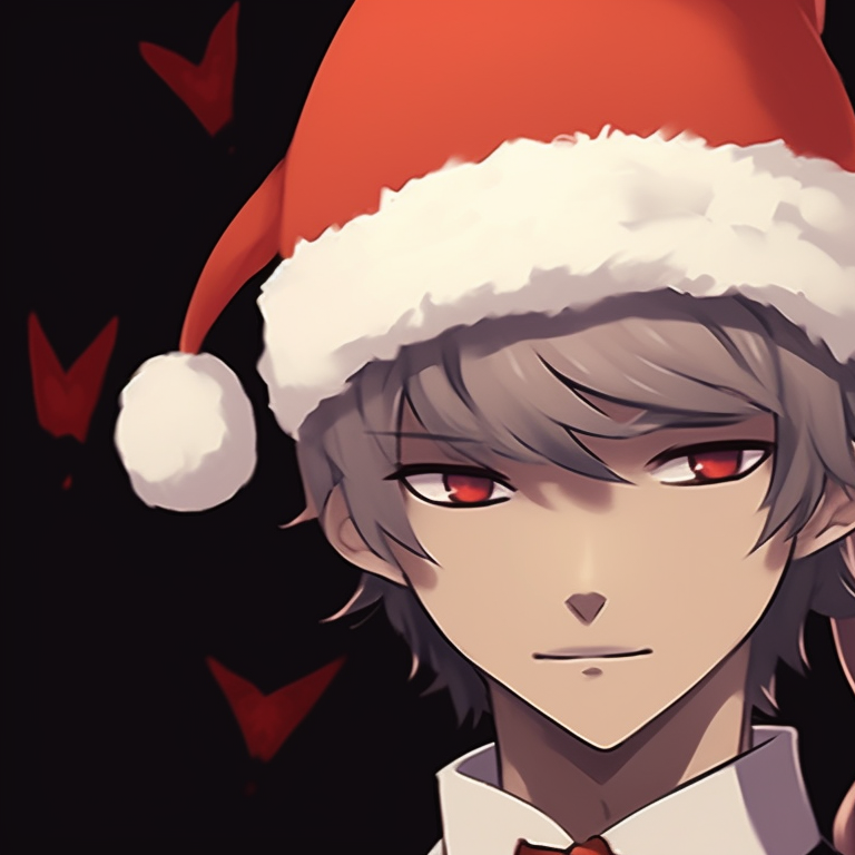 Matching monsters with Christmas elements, hard edges and gothic tones. halloween christmas themed profile inspiration pfp for discord.
