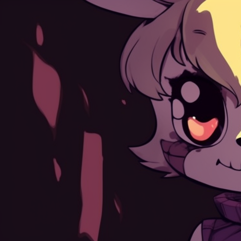 Two fnaf characters enshrouded in darkness, sharp lines and glowing eyes. popular fnaf matching pfp designs pfp for discord.