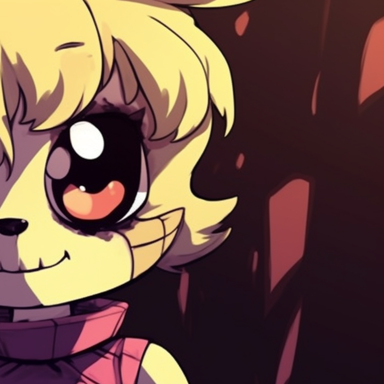 Two fnaf characters enshrouded in darkness, sharp lines and glowing eyes. popular fnaf matching pfp designs pfp for discord.