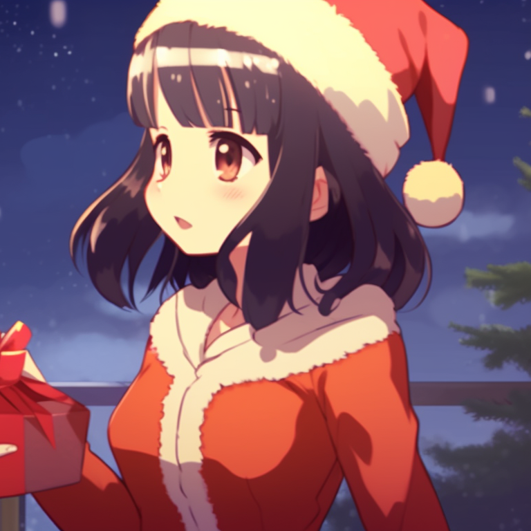 Two characters building a snowman, winter attire, serene and snowy backdrop. matching cute christmas pfp gif - holiday spirit pfp for discord.