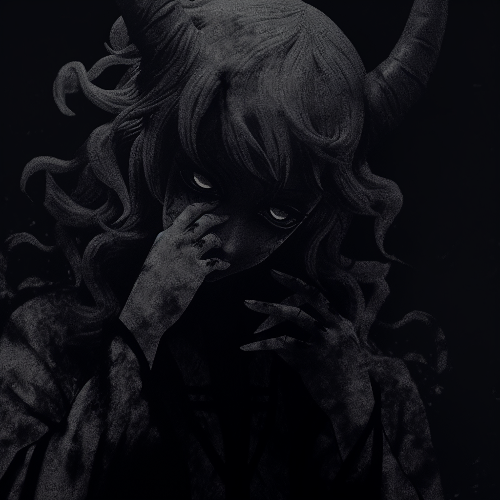 An ethereal, darkly serene profile, focusing on cool tones and muted light. ethereal dark aesthetic pfp pfp for discord.