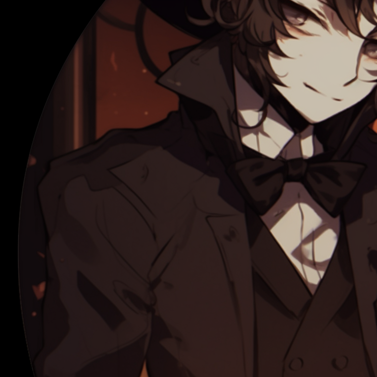 Playful Dazai and Chuuya amidst Halloween decor, bold colours and expressive characters. osamu dazai halloween anime pfp pfp for discord.