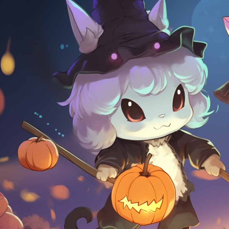 Two characters as wolves, starry night detail with contrast in characters' fur, howling together. pfp pair animal halloween theme pfp for discord.