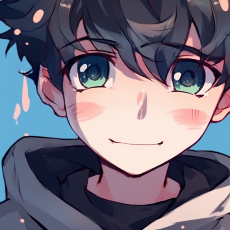 Two characters in a serene setting, detailed with their fingers almost touching. character based matching pfp pfp for discord.