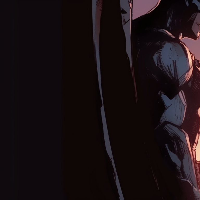 Batman and Catwoman with sunrise backdrop, vivid colors and dynamic expressions. batman and catwoman iconography pfp for discord.