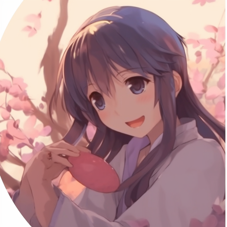 Two characters under blooming sakura, pastel colors and warm hues thematic pfp pictures for best friends pfp for discord.