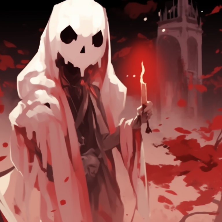 Two monstrous beings, distinctive textures and ominous shadows, lamenting in a desolate setting halloween pfps - matching theme with sad tone pfp for discord.