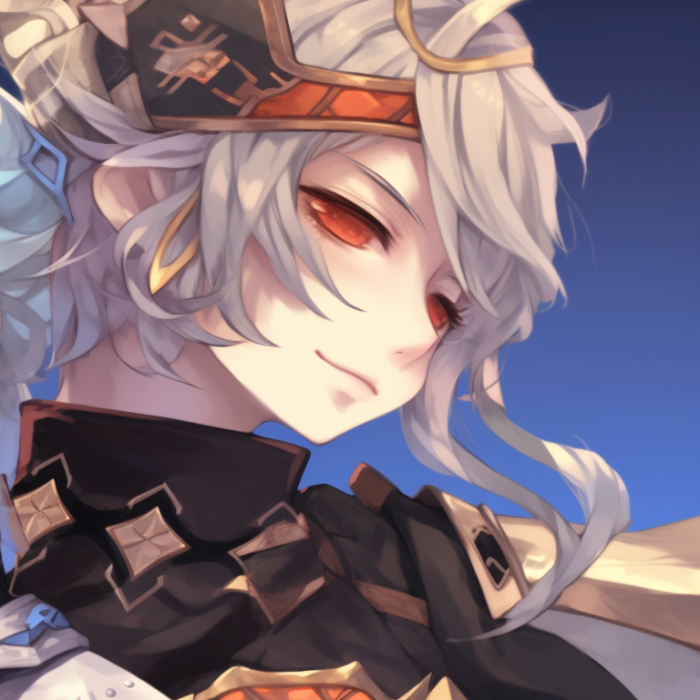 Two characters representing duality, complementary color schemes and mirrored poses. genshin matching pfp with unique looks pfp for discord.