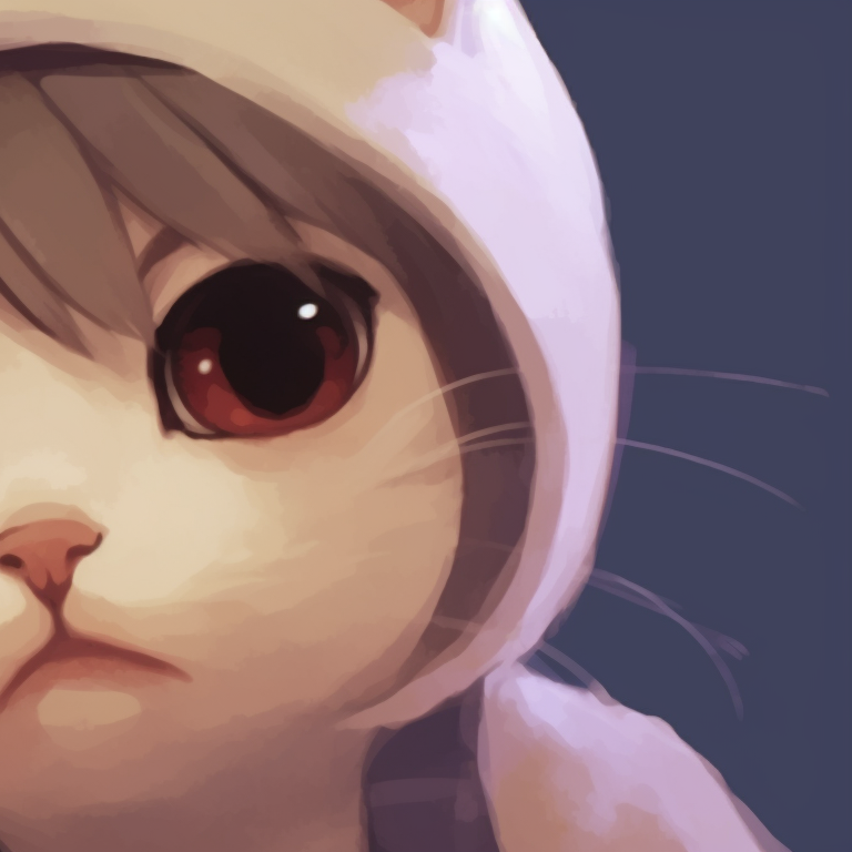 Two girl characters with cat tail accessories, strong lines and contrasting color palettes. girl-themed cat matching pfp pfp for discord.