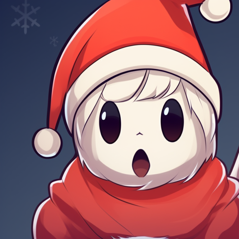 Two spectral figures, wearing matching Christmas scarves, surrounded by falling snow and detailed snowflakes. creative matching christmas pfp ghost themes pfp for discord.