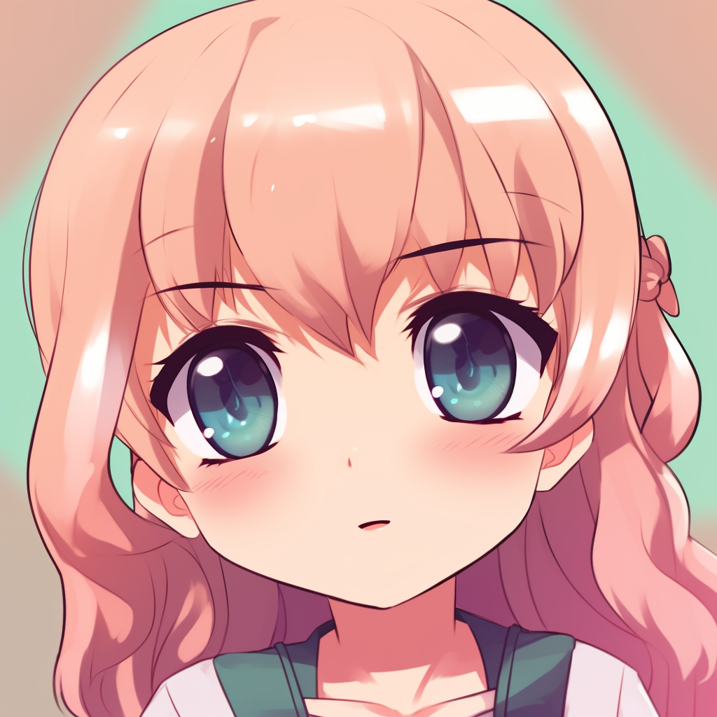 Surprised anime girl, detailed eye expression and visible blush. anime meme pfp with girl characters pfp for discord.