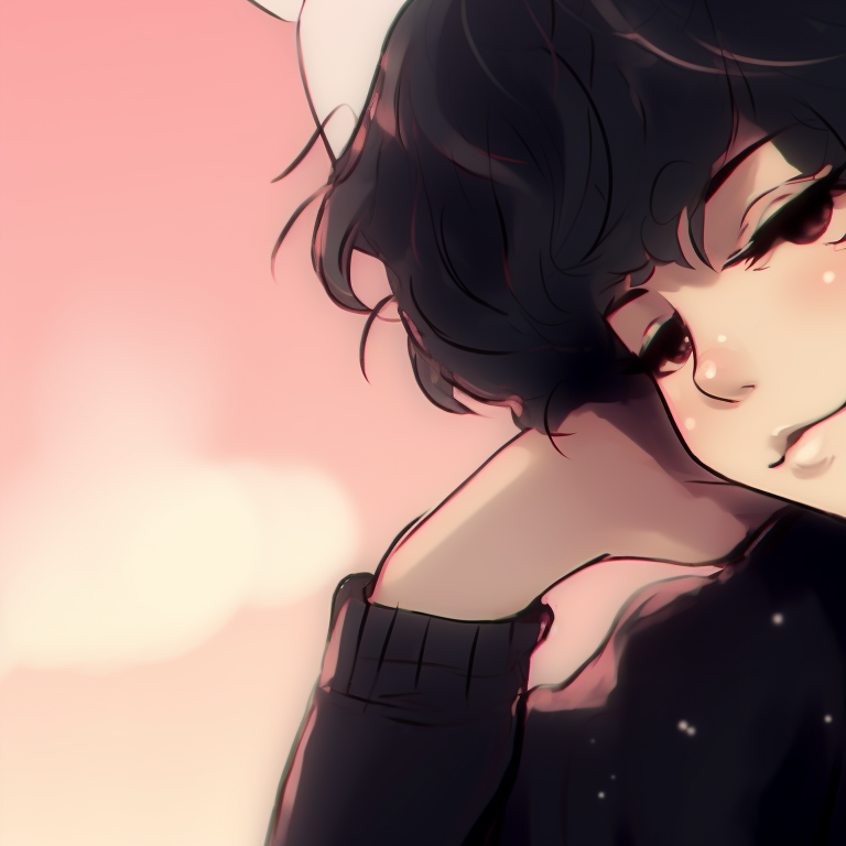 Two characters under the star-lit sky, soft gradients and intimate mood. instagram cute matching pfp with aesthetic theme pfp for discord.