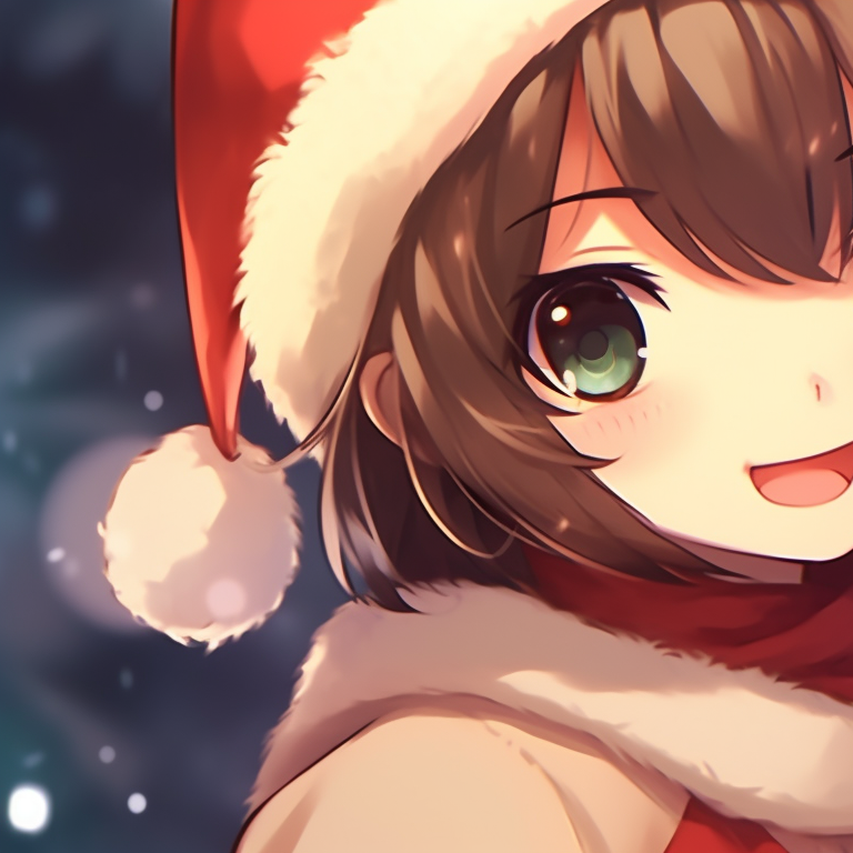 Two anime girls with reindeer accessories, festive colors and a joyous demeanor. cutest matching christmas anime pfp girls pfp for discord.