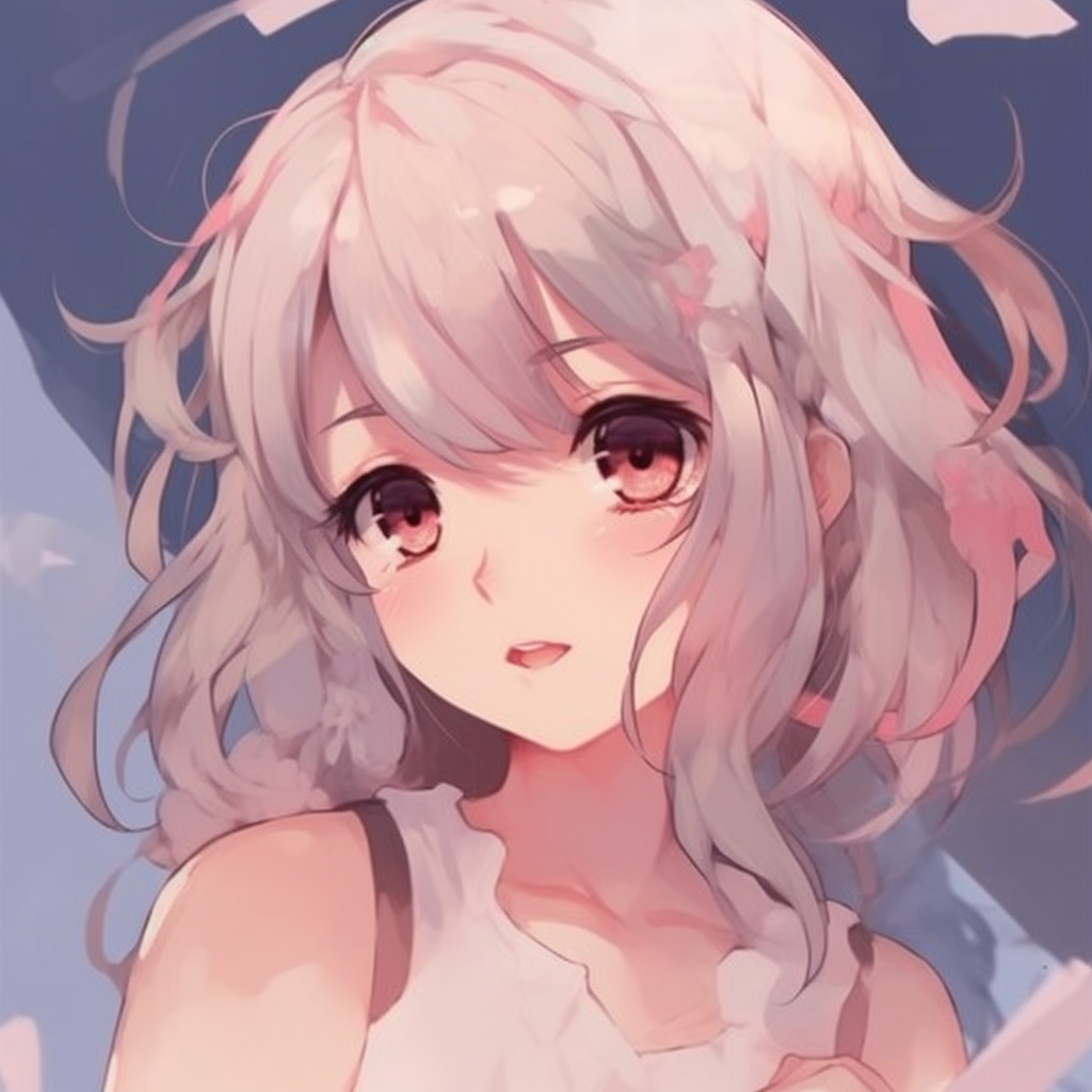 A focused image on the glittering eyes of a shoujo anime girl, with vivid color application. cute anime profile pictures for girls pfp for discord.