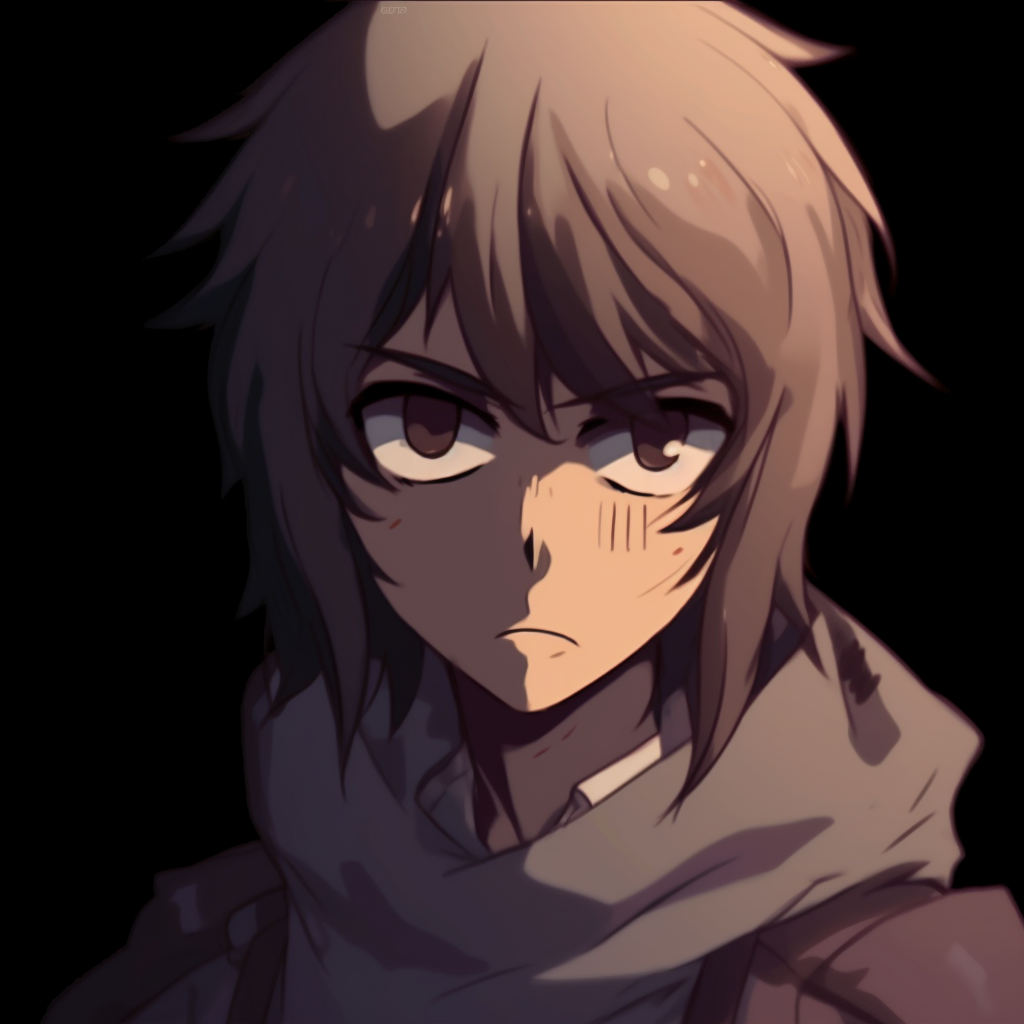 Eren in his terrifying Titan form, capturing details of his monstrous power. anime inspired animated pfp